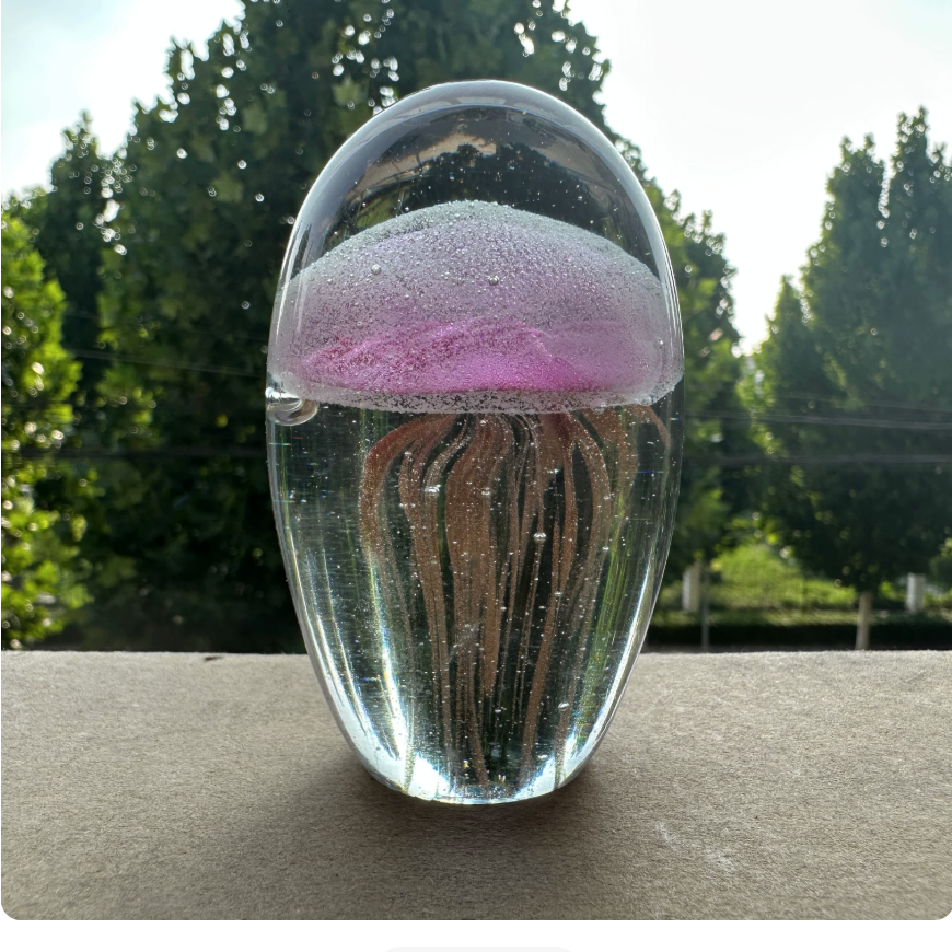 ピンク水母 5×8.1cm（夜光）