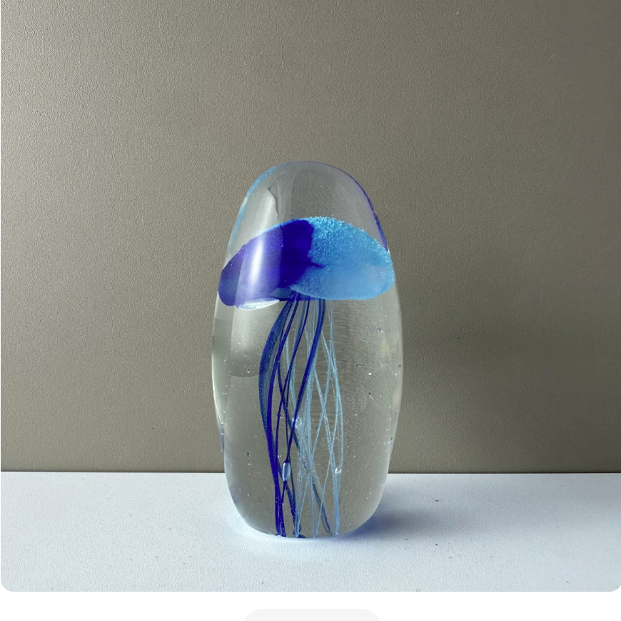 ディープライトブルー水母 7.1×3.6cm